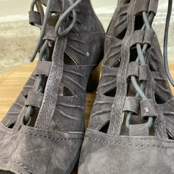 Earth Women’s Aurora 8.5 Peep Toe Bootie Dark Slate sandal shoes - Picture 2 of 6